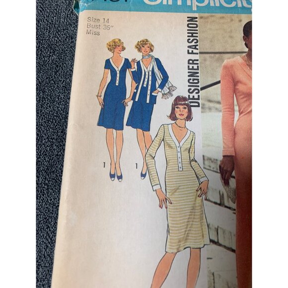 Simplicity Misses Dress Sewing Pattern sz 14 7131 - uncut - Picture 3 of 10